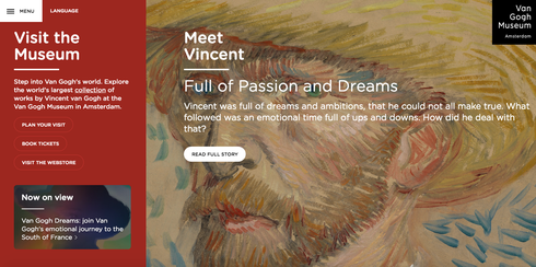 Van Gogh Museum's Homepage