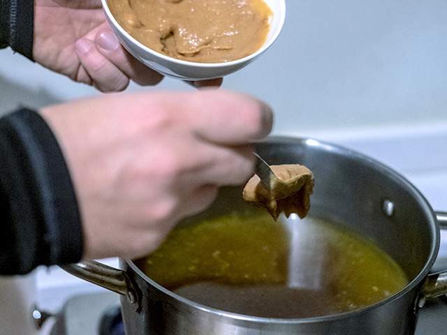 Miso in the broth