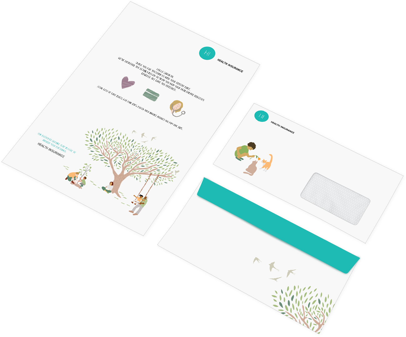 Mockups for Pamphlets and envelopes